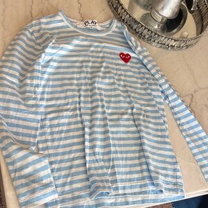 Kids Blue Striped Long Sleeve Shirt